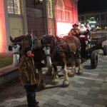 A hay ride for Santa