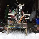 Santa's hockey stick chair